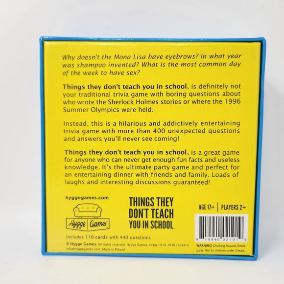 Things They Don't Teach You in School Party Trivia Game Facts By Hygge Games - Picture 5 of 7